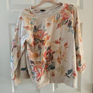 Torrid Flower Print Sweater Size 1